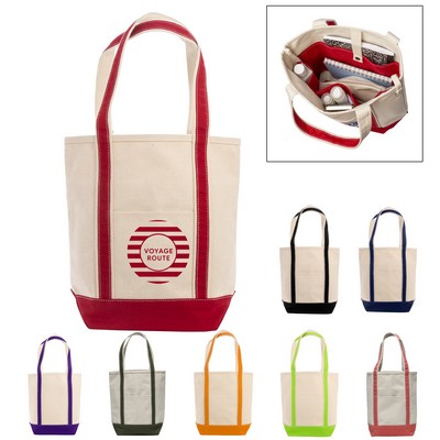 24 OZ COTTON CANVAS TOTE BAG-15.5" W x 15" H x 6" D